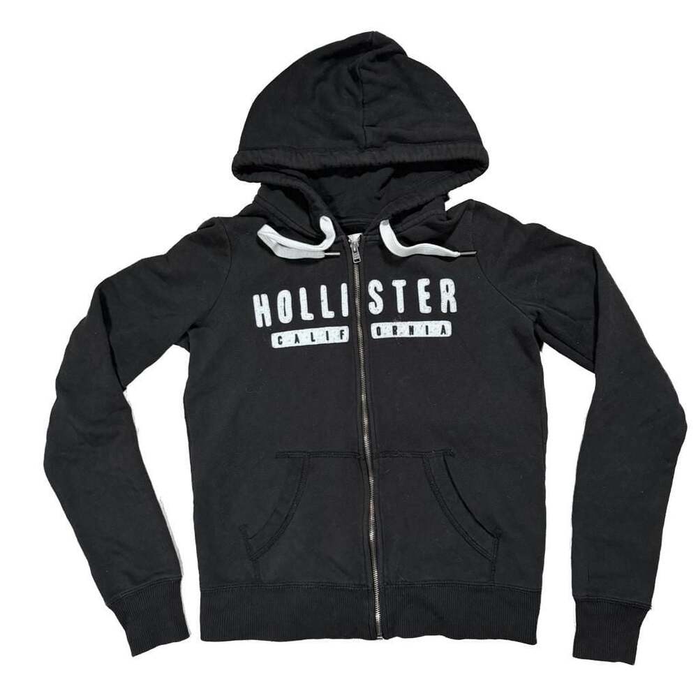 Mens Hollister California 1922 Zip-Up Graphic Hoodie Y2K